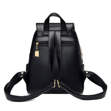 Mochila mujer casual negra detras
